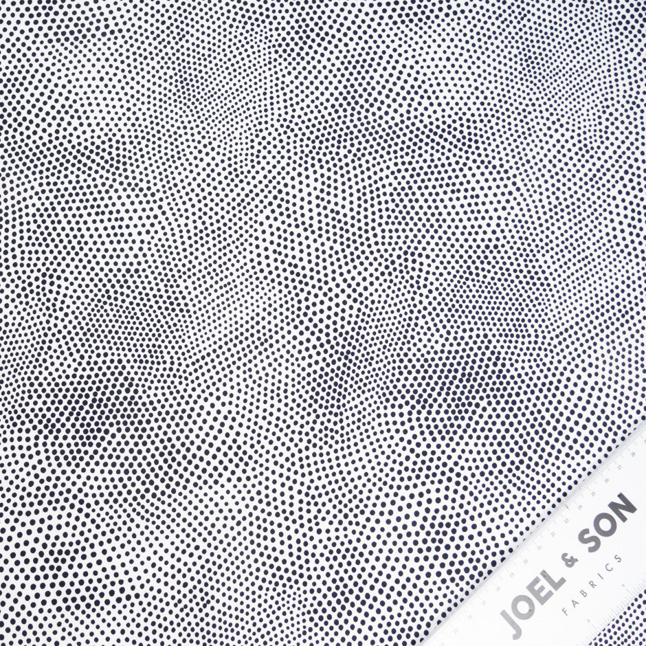 Black Spotted White Luxury Cotton