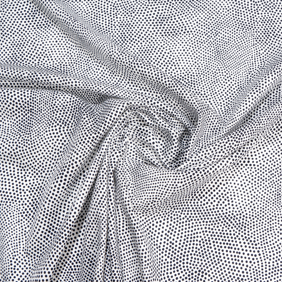 Black Spotted White Luxury Cotton