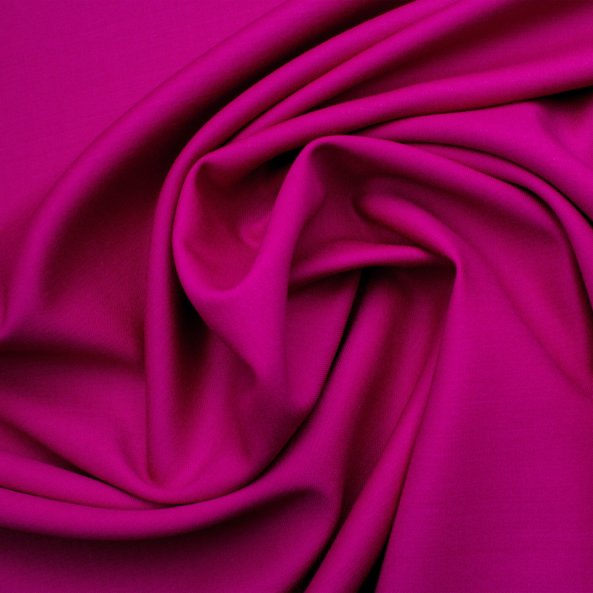 Magenta Pink Stretch Wool Gaberdine