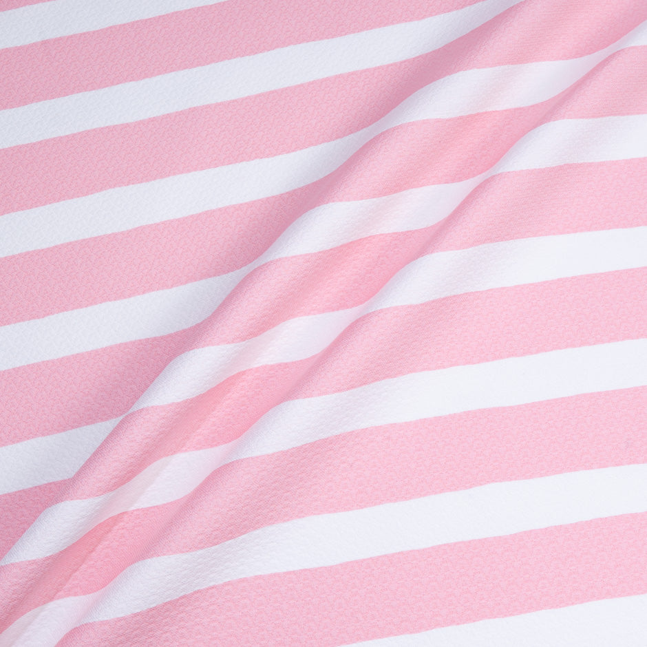 Pink & White Candy Striped Cotton Piqué