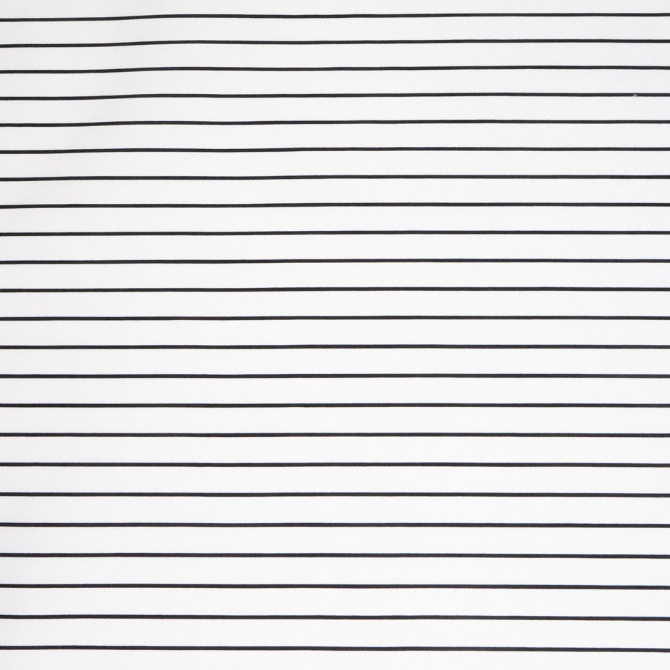 Black Pinstriped White Cotton