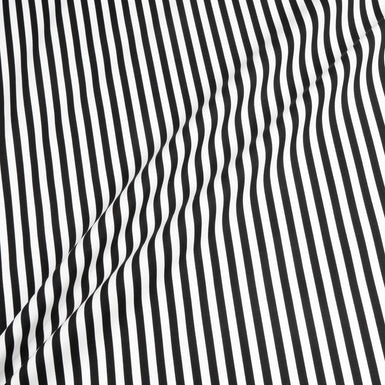 Monochrome Stripe Luxury Stretch Cotton