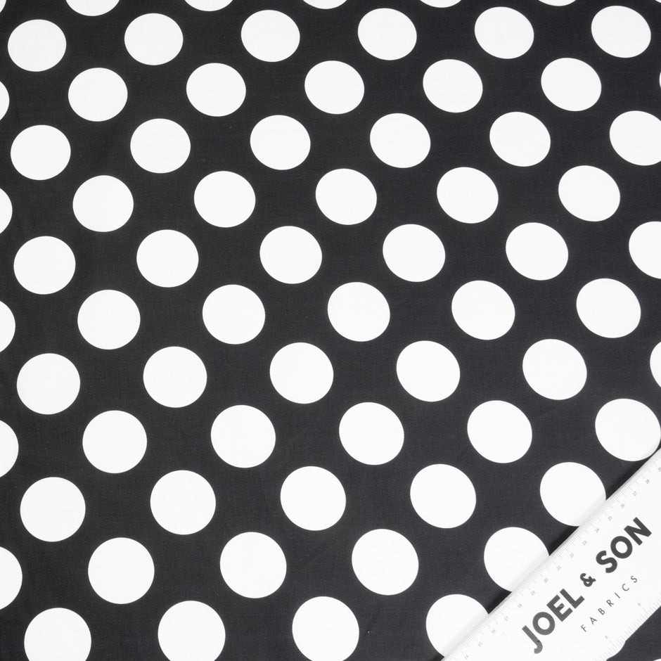 White Spotted Jet Black Pure Cotton