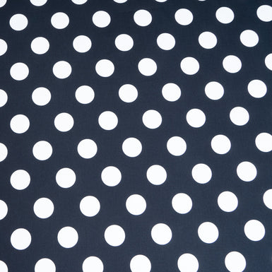 Large White Spotted Midnight Blue Pure Cotton