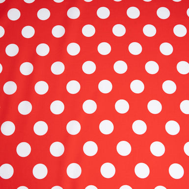White Spotted Bright Red Pure Cotton
