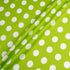 White Spotted Bright Lime Green Pure Cotton (A 2.45m Piece)