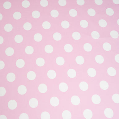 White Spotted Baby Pink Pure Cotton
