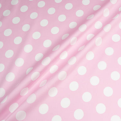 White Spotted Baby Pink Pure Cotton