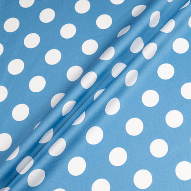 White Spotted Sky Blue Pure Cotton