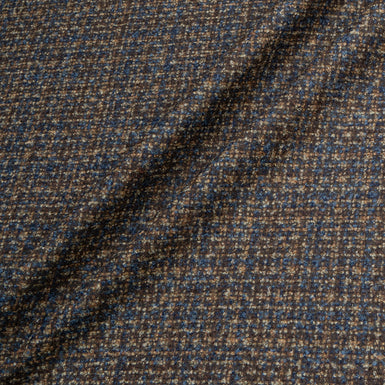 Brown, Beige & Blue Wool, Silk & Cashmere Blend