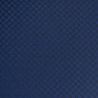Blue & Black Square Checkered Super 140