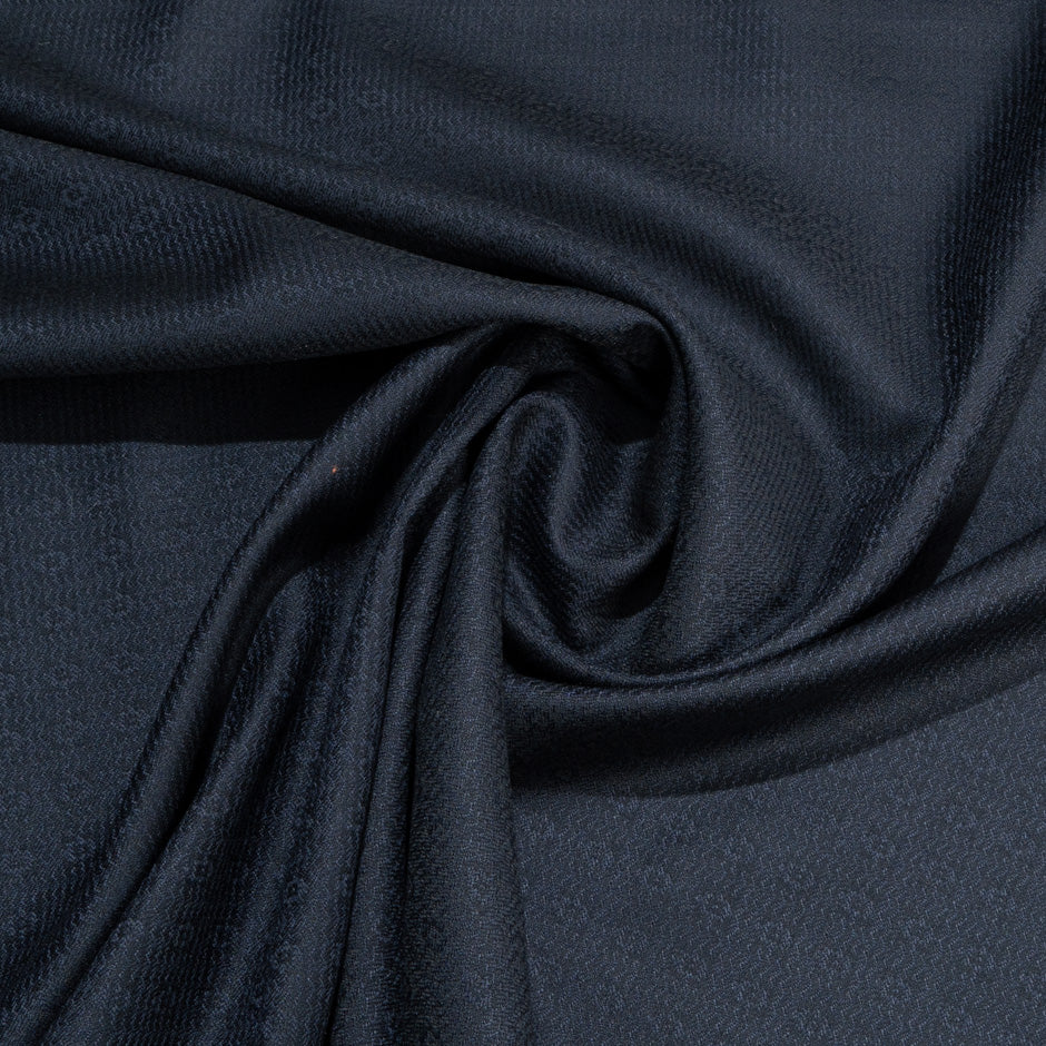 Midnight Blue Jacquard Pure Wool Suiting