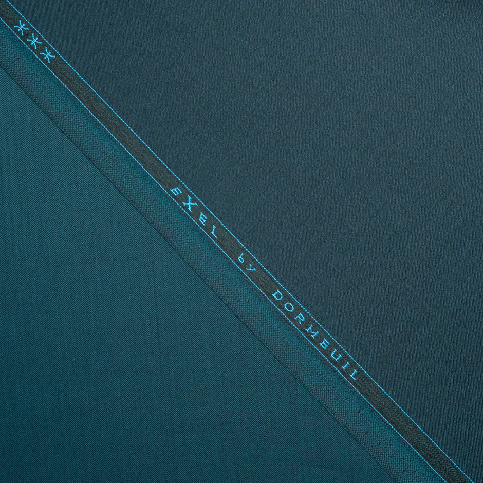 Teal Blue Exel Merino Pure Wool Suiting