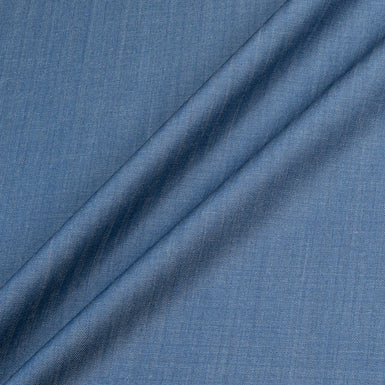 'Denim' Blue Pure Wool Dish Dasha Suiting