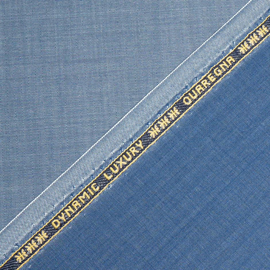 'Denim' Blue Pure Wool Dish Dasha Suiting