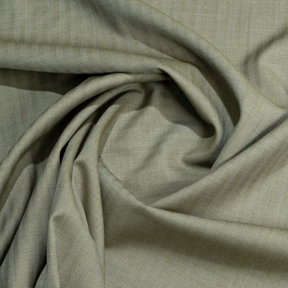 Khaki Green Dish Dasha Pure Wool Suiting