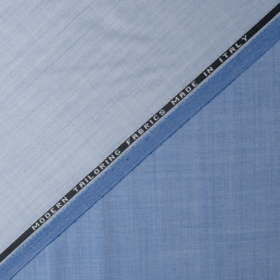 Soft Blue Herringbone Pure Wool Dish Dasha