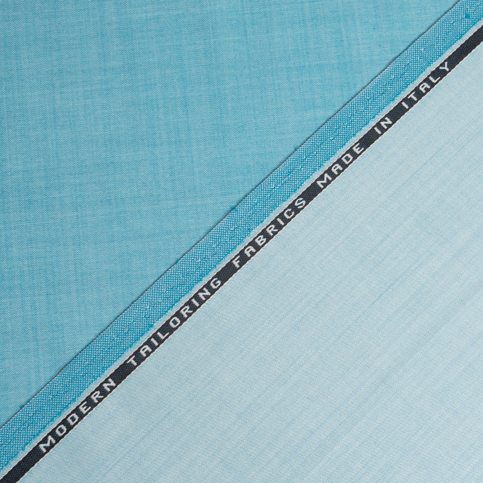 Soft Turquoise Blue Dish Dasha Pure Wool Suiting
