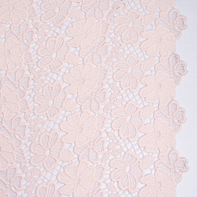 Soft Baby Pink Floral Guipure Lace