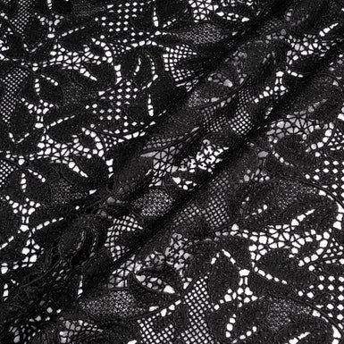 Black Floral Guipure Lace