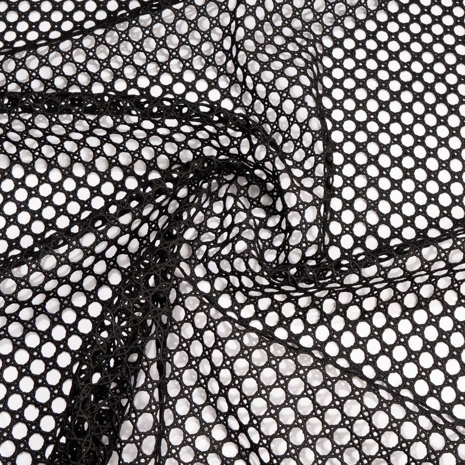 Black 'Fish-Net' Style Guipure Lace (A 2.45m Piece)
