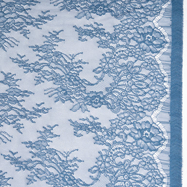French Blue Chantilly Lace (A 2.85m Piece)