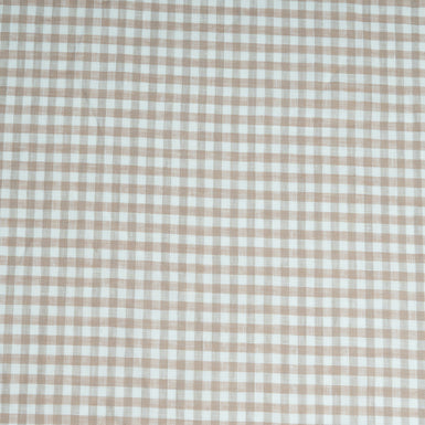 Sand & White Checkered Linen