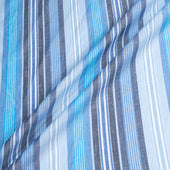 Multi Striped Blue Linen & Cotton Shirting (A 3.50m Piece)