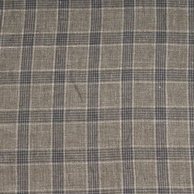 Brown Two-Tone Prince of Wales Checkered Linen