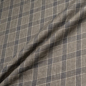 Brown Two-Tone Prince of Wales Checkered Linen