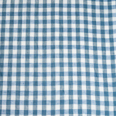 Blue & White Larger Gingham Linen