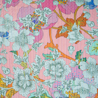 Floral Printed Multi-Coloured Metallic Silk Georgette