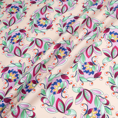 Multi-Coloured Blush Printed Luxury Cotton