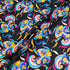 Multi-Coloured Patterned Black Printed Luxury Cotton