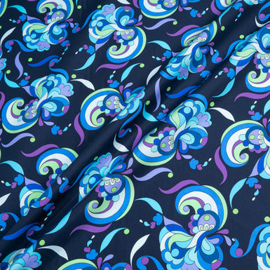 Patterned Midnight Blue Printed Luxury Cotton