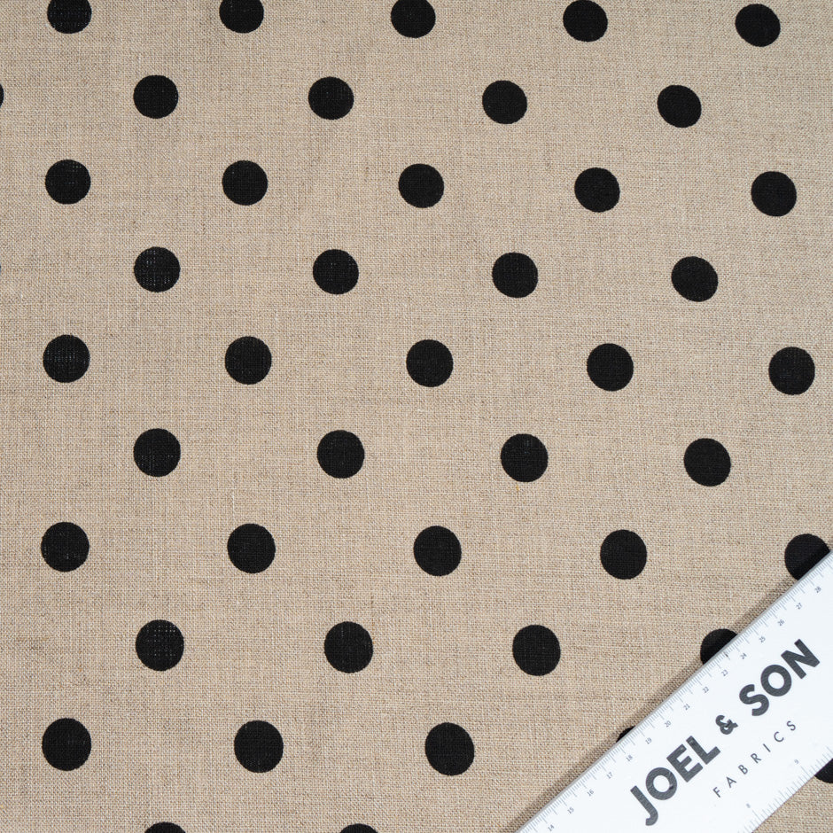 Black Spotted Oatmeal Linen