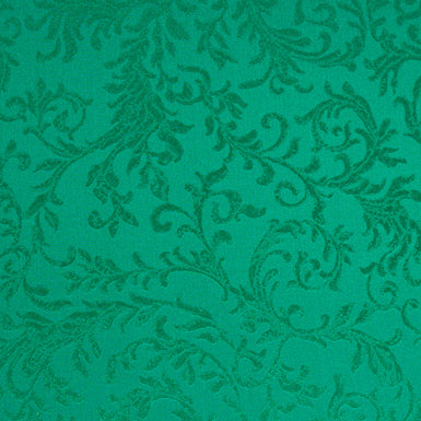 Emerald Green Jacquard Pure Silk