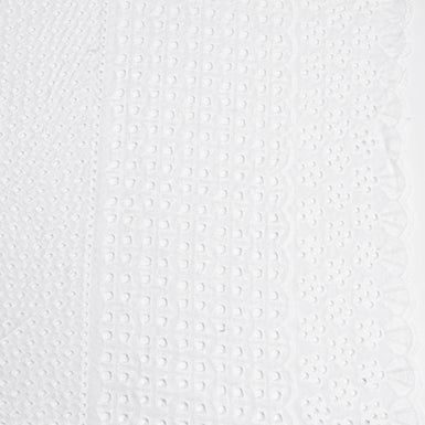 Geo White Open Work Embroidered Pure Cotton