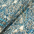 Blue & Beige Printed Metallic Devoré Velvet