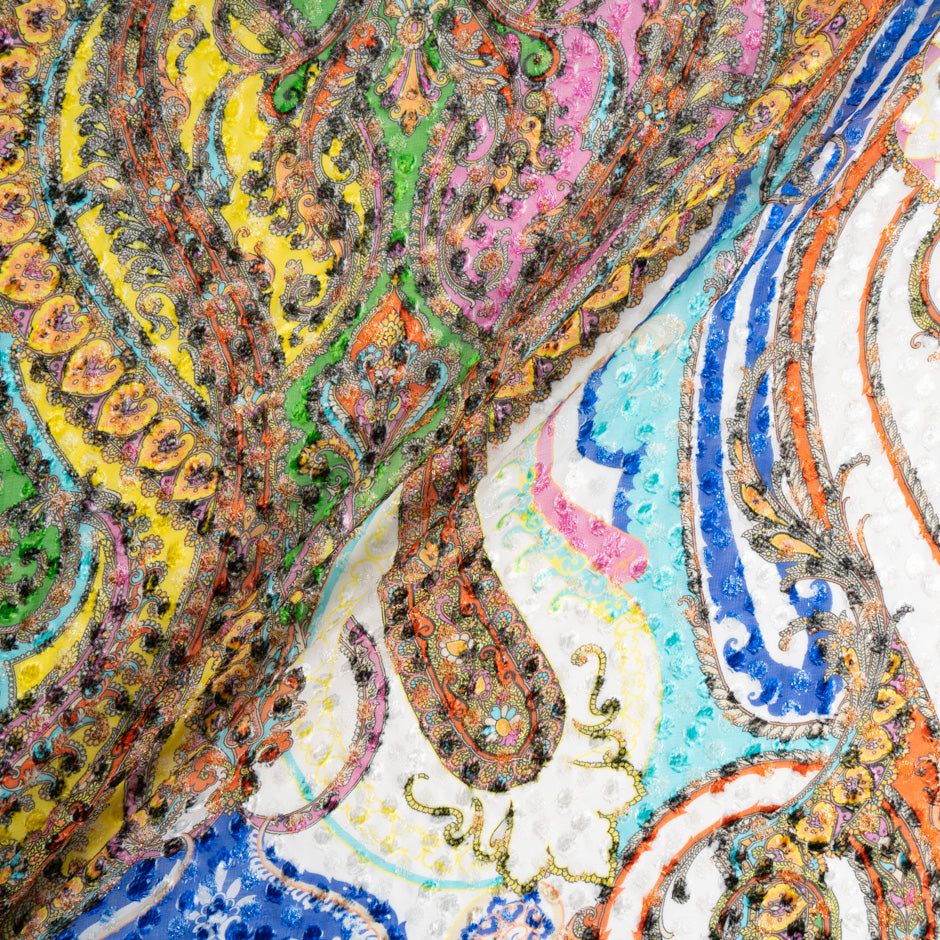 Multi Printed Metallic Devoré Velvet (A 1.85m Piece)