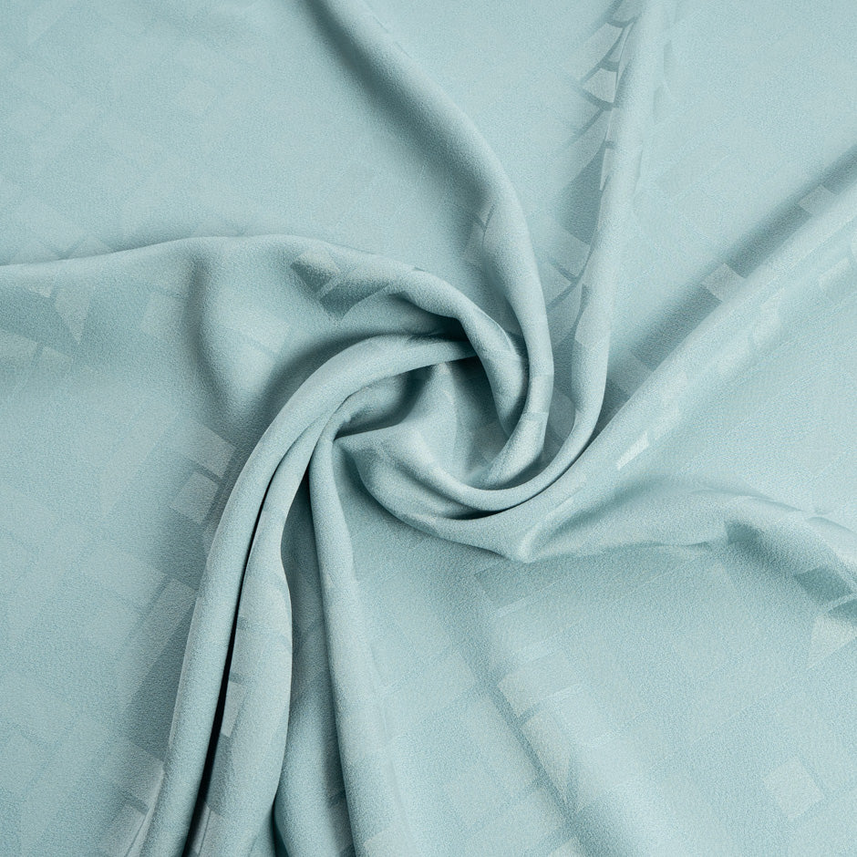 Soft Aqua Viscose Jacquard Crêpe (A 2.30m Piece)