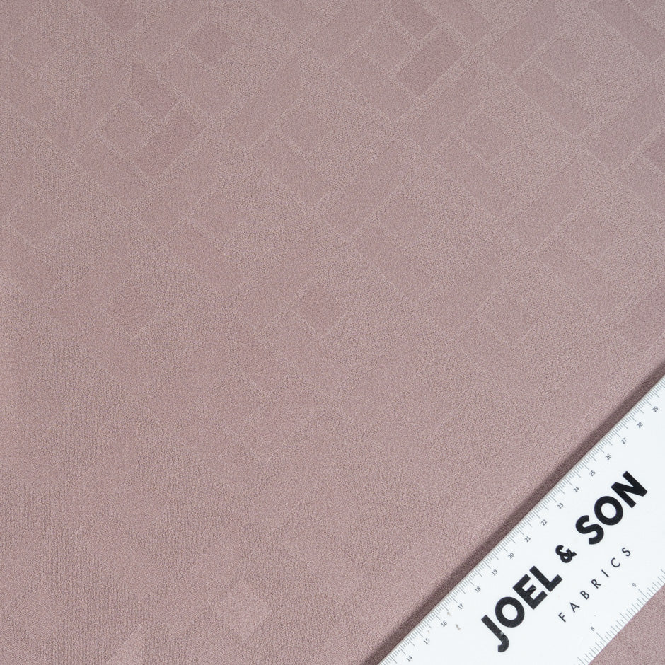 Dusty Pink Viscose Jacquard Crêpe