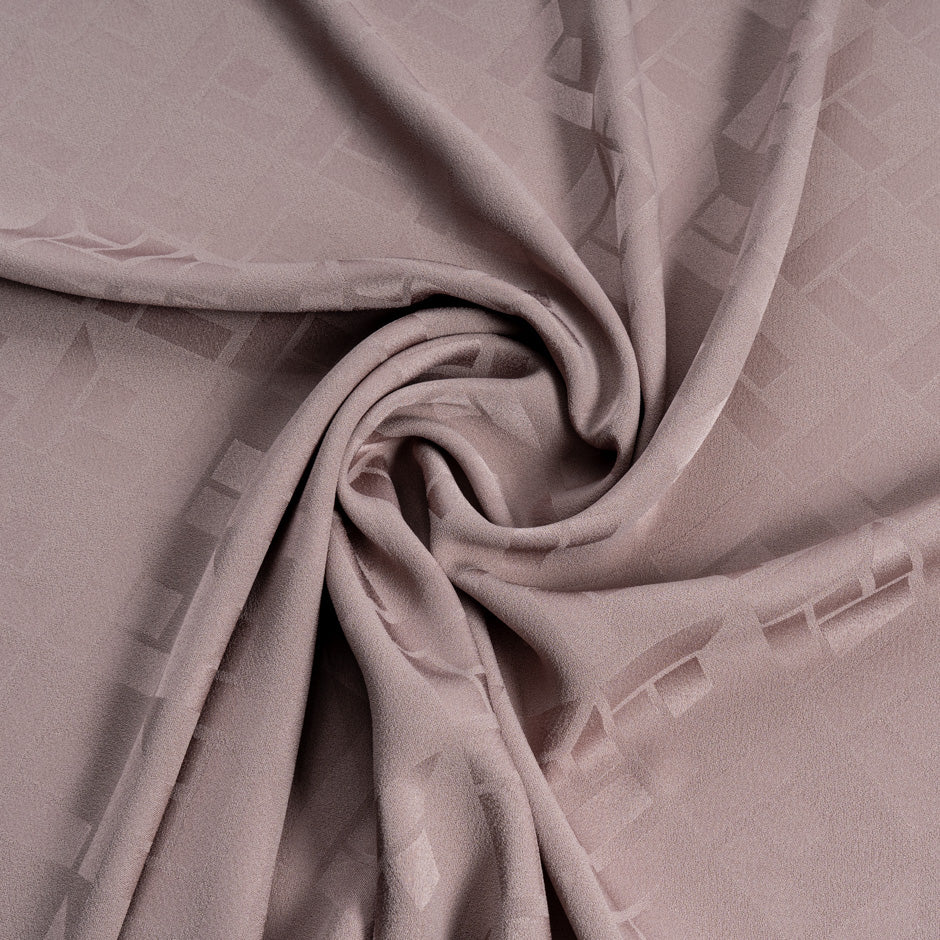 Dusty Pink Viscose Jacquard Crêpe
