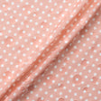 White Spotted Salmon Pink Cotton Voile Jacquard