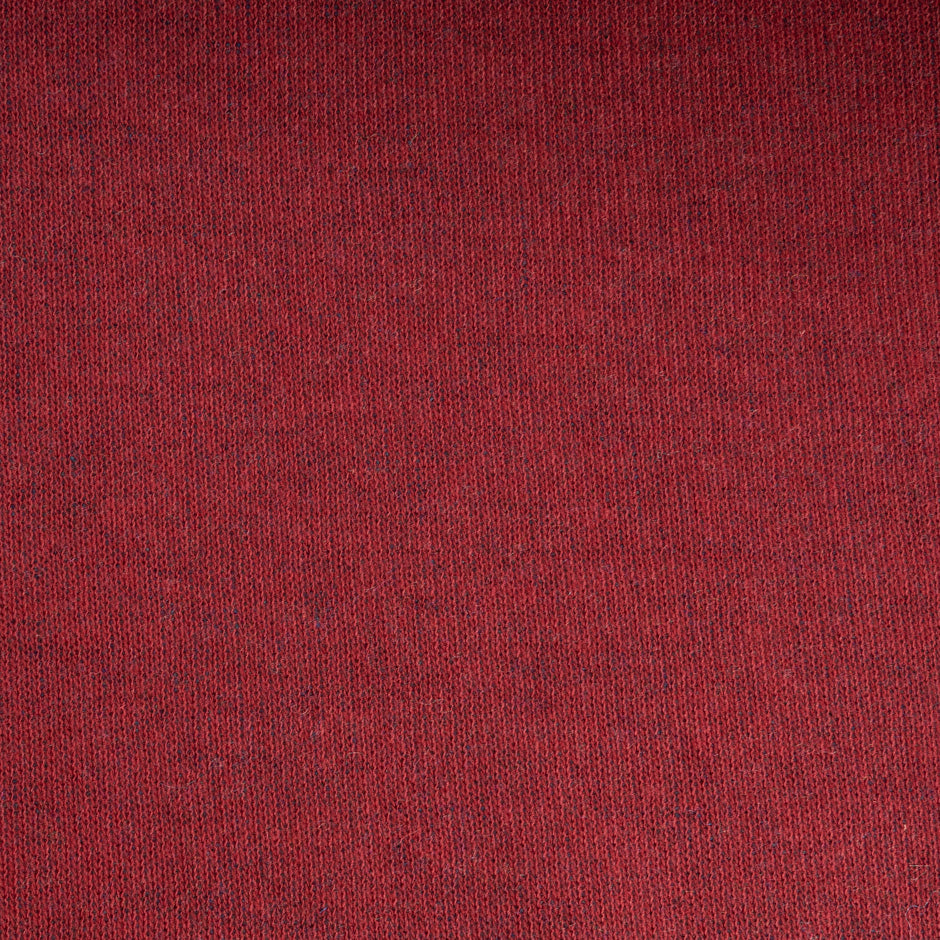 Blue & Maroon Double Faced Wool Jersey