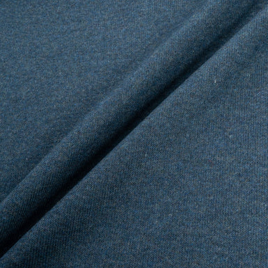 Blue & Maroon Double Faced Wool Jersey