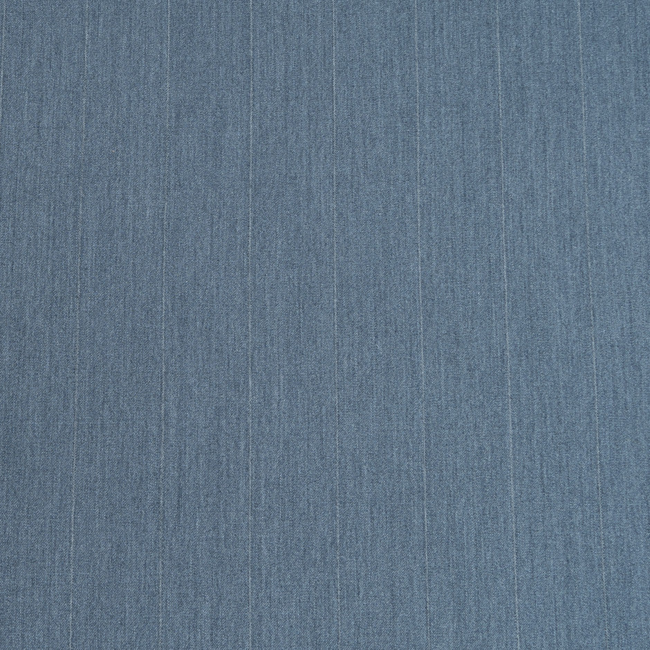 Pinstriped Denim Coloured Pure Silk