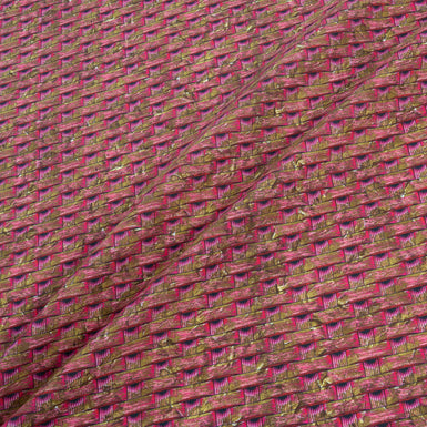 Pink & Khaki 'Woven' Tana Poplin Shirting Cotton