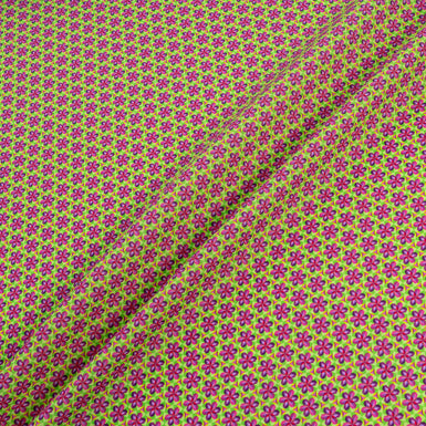Pink Geometric Floral Tana Poplin Shirting Cotton