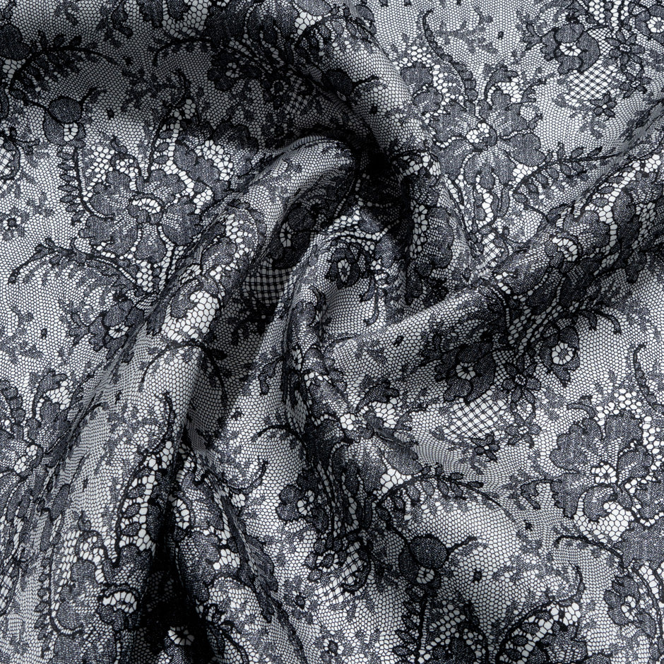 Chantilly Lace Printed Double Silk Organza